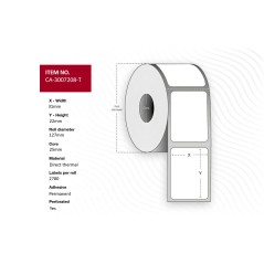 High-Quality Capture Label 31x22mm, Core 25mm - Product No. CA-3007208-T